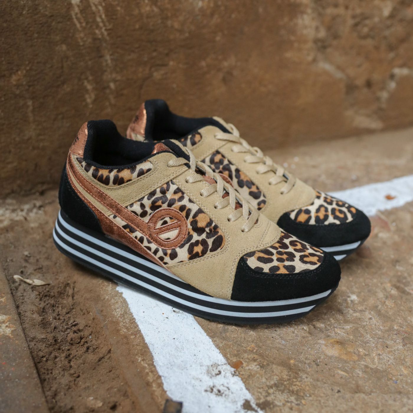 PARKO JOGGER W  -  LEO/SUEDE  - LEOPARDATO/NERO